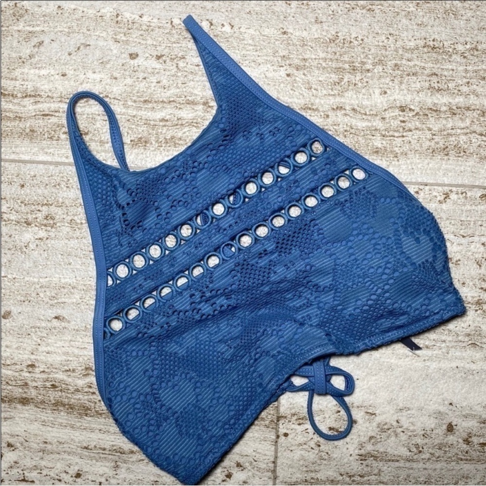 Aerie blue halter swim top. Size Small‎ - Picture 2 of 5